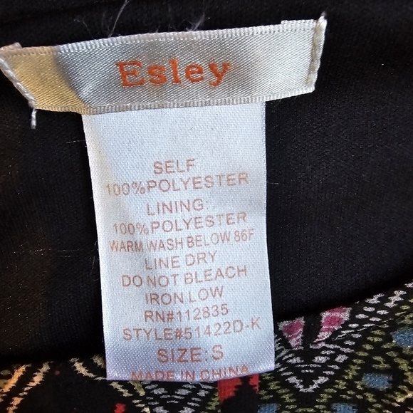 Esley Multicolor Chevron Sleeveless Fit & Flare Asymmetrical Hem Dress Sz. S - Picture 10 of 10